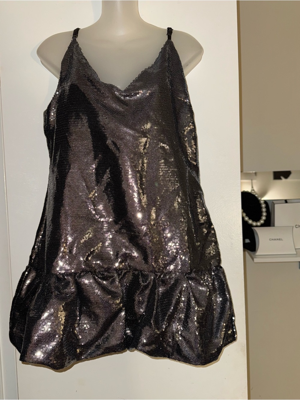 Forever 21 Reversible Sequin Spaghetti Strap Mini Dress